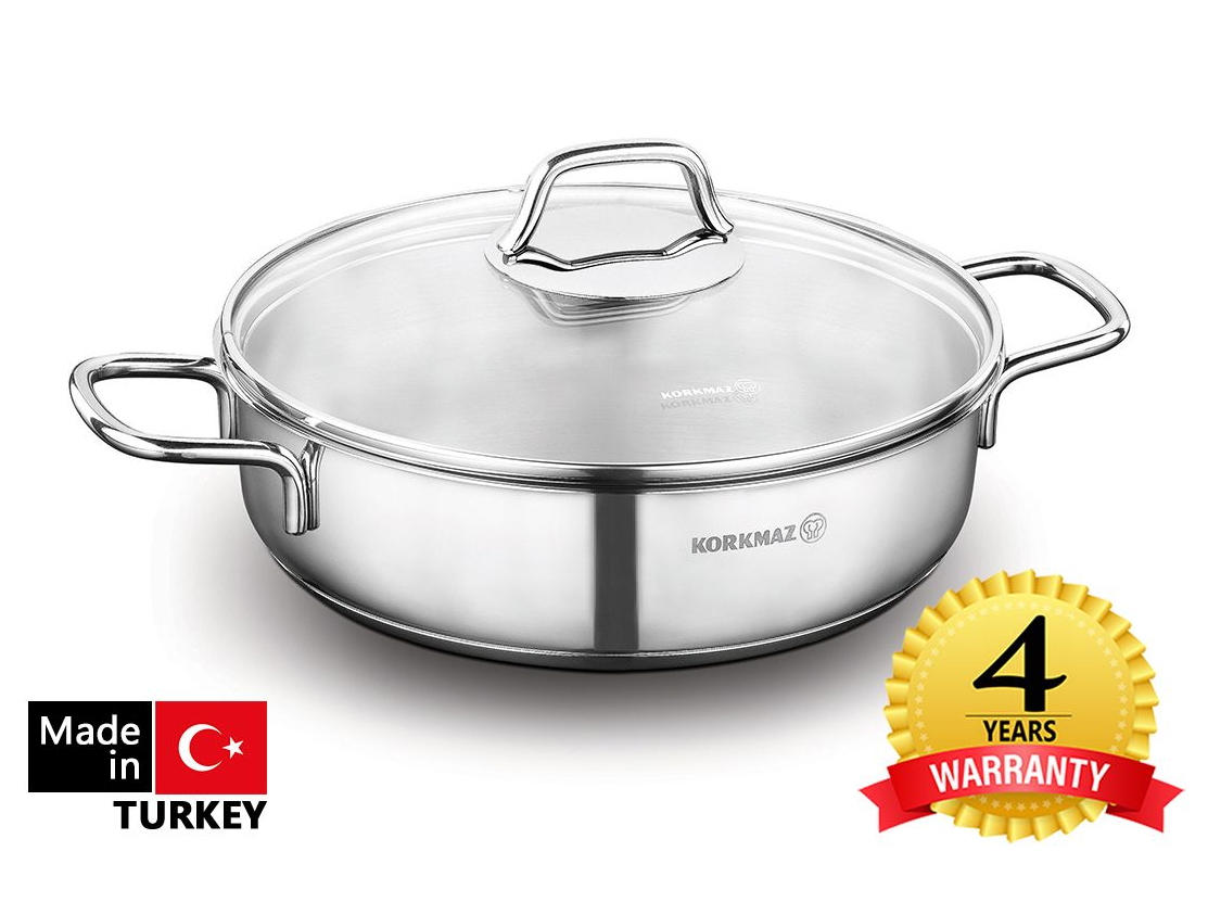 Nồi lẩu inox korkmaz perla a1834 26cm 3. 6 lít 6 Nồi lẩu inox Korkmaz Perla A1834 26cm 3.6 lít - Ảnh 6