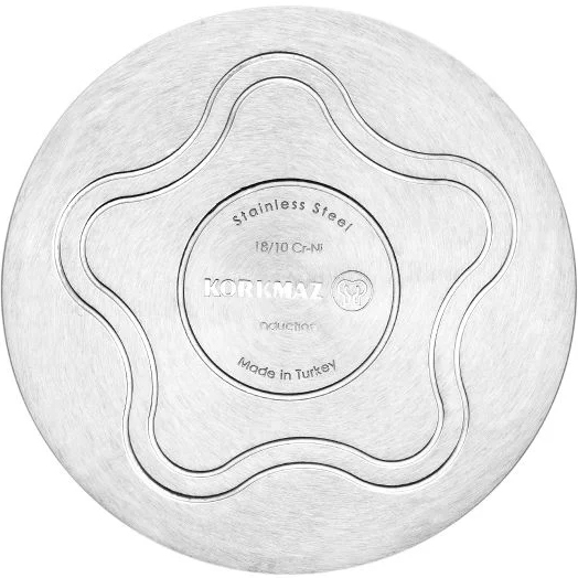 Nồi lẩu inox korkmaz perla a1834 26cm 3. 6 lít 11 Đáy 3 lớp dày truyền nhiệt nhanh