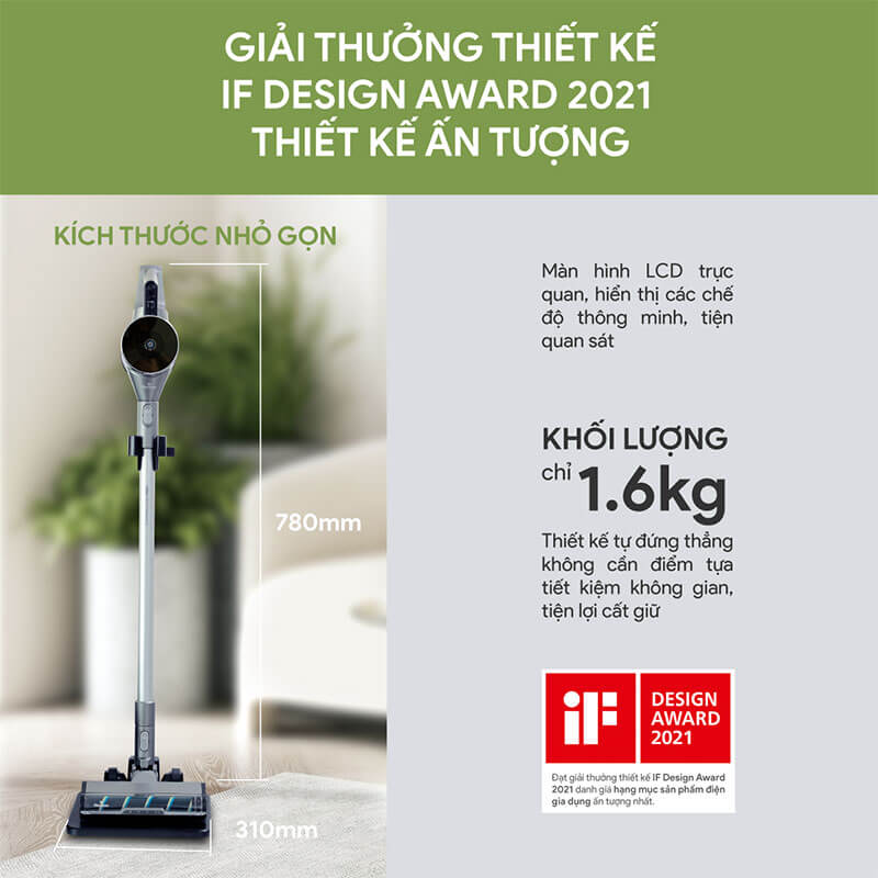 Khối lượng chỉ 1.6kg