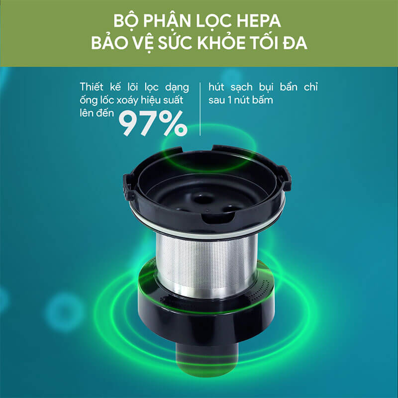 Lọc HEPA loại bỏ tạp chất