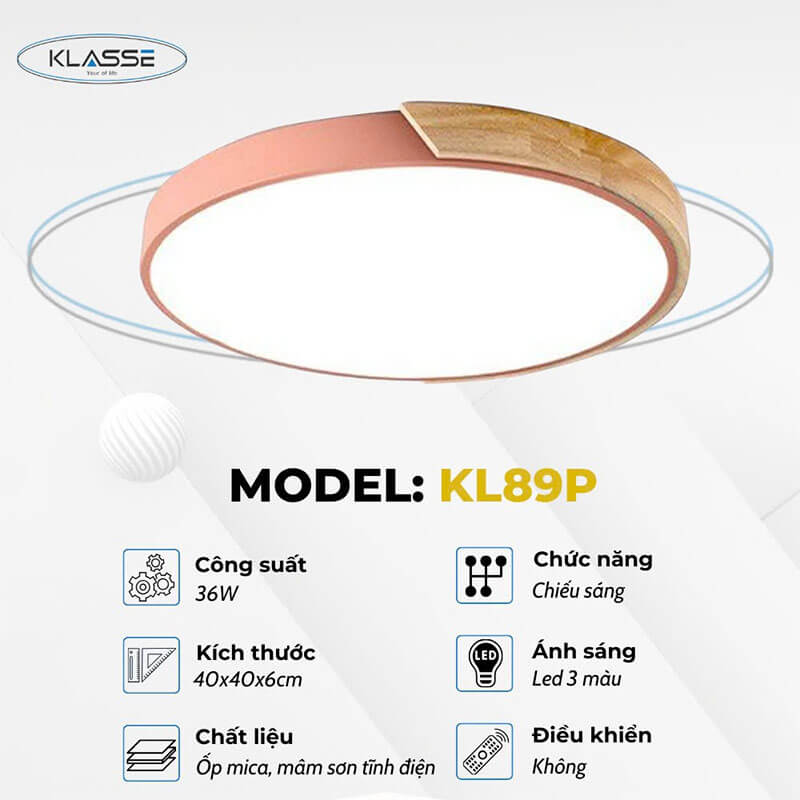 Đèn ốp trần trang trí klasse kl89p 3 Đèn ốp trần trang trí Klasse KL89P 2