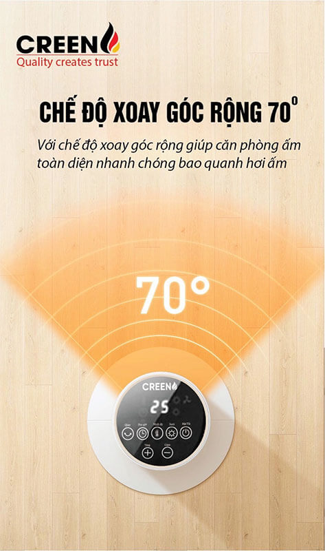 Chế độ xoay góc rộng bao quanh được cả căn phòng 