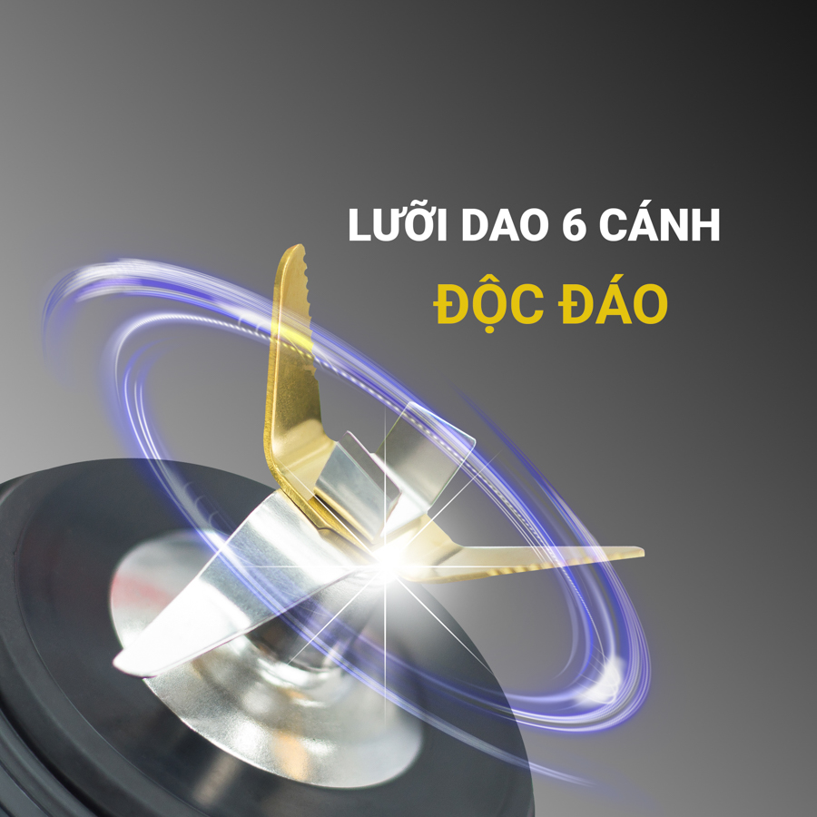 Máy xay sinh tố kalpen b6 3 làm từ nhựa cao cấp và lưỡi dao độc đáo