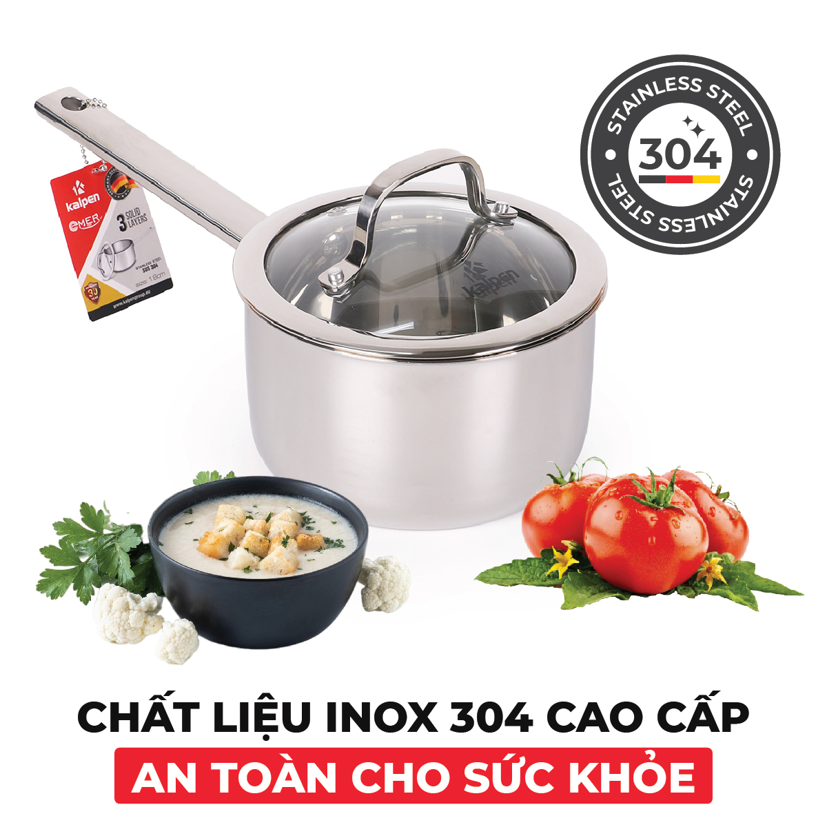 chất liệu inox cao cấp an toàn sức khỏe