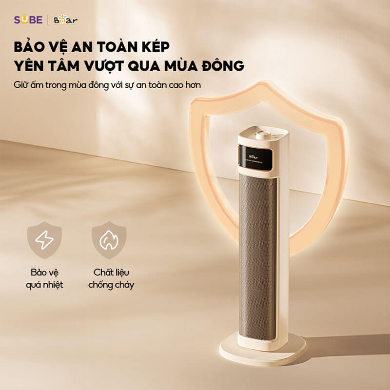 Máy sưởi bear dnq-p20y5 7 Đảm bảo an toàn