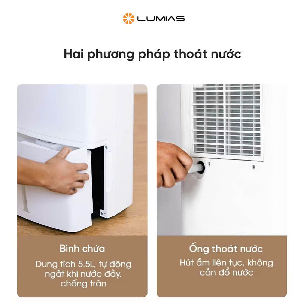 Máy hút ẩm lumias nwt d4 pro 30l 5 Dễ vệ sinh