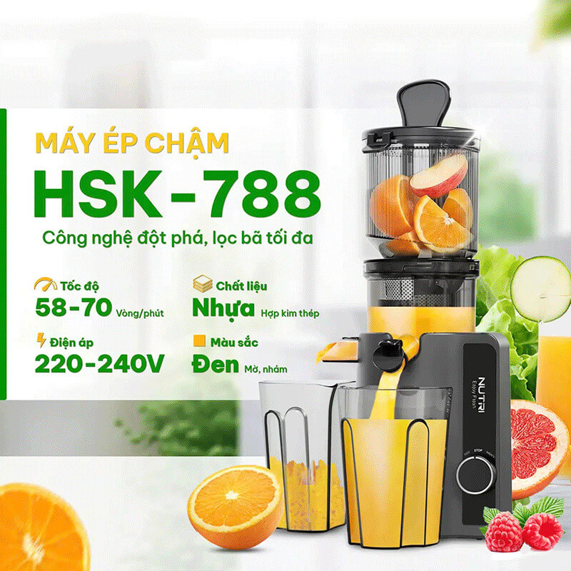 Máy ép chậm đa năng hasuka hsk-788 300w 15 thông số kĩ thuật của máy