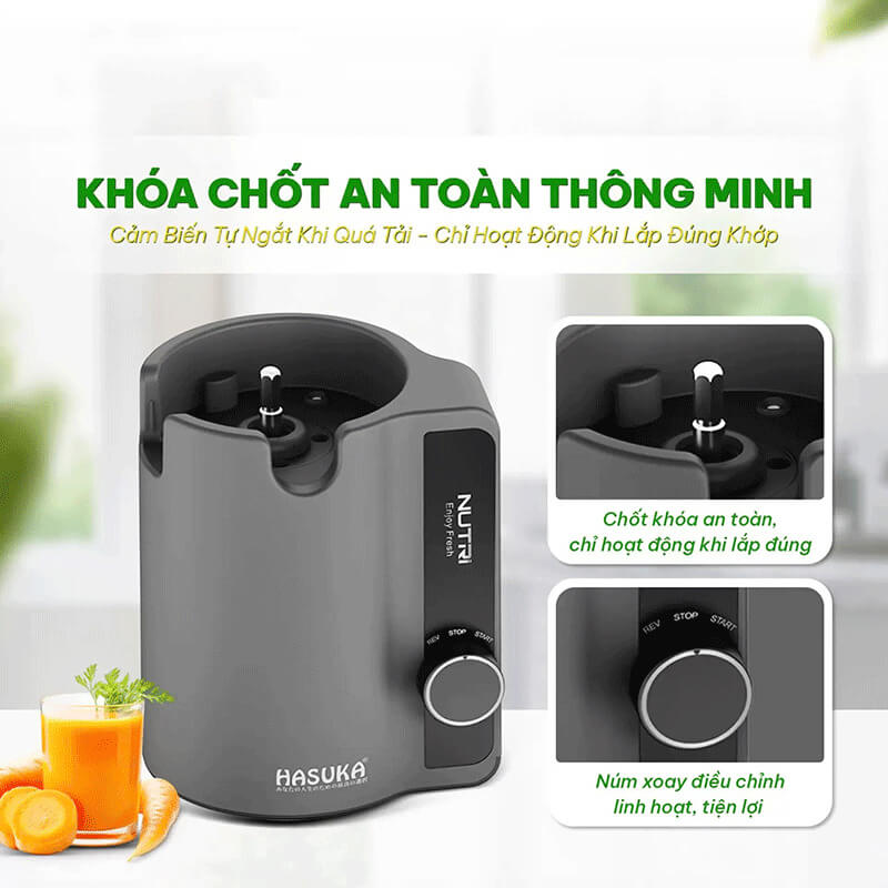Máy ép chậm đa năng hasuka hsk-788 300w 7 Máy Ép Chậm Đa Năng Hasuka HSK-788 300W - Ảnh 7